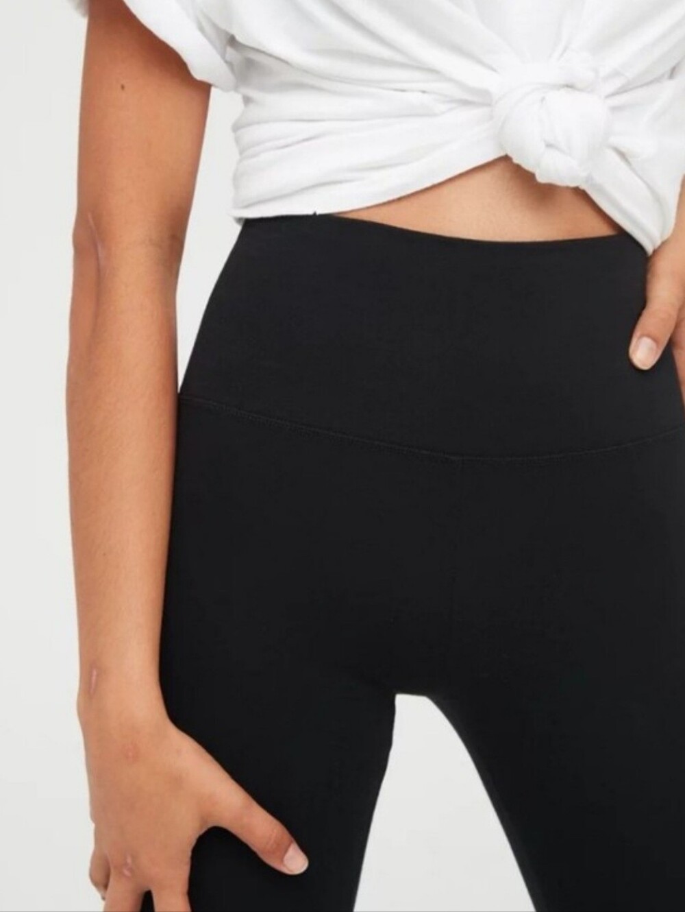 🎁 FREE Aerie Offline OG Black Cotton Leggings Size Small